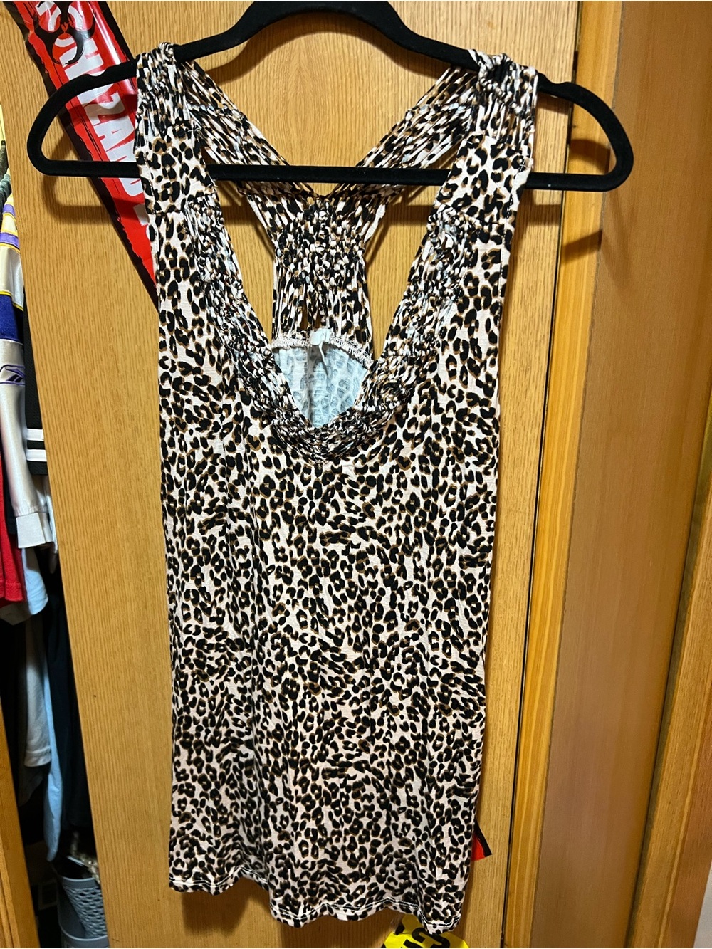 Maurice’s Leopard Print Racerback Tank - Beige/Black